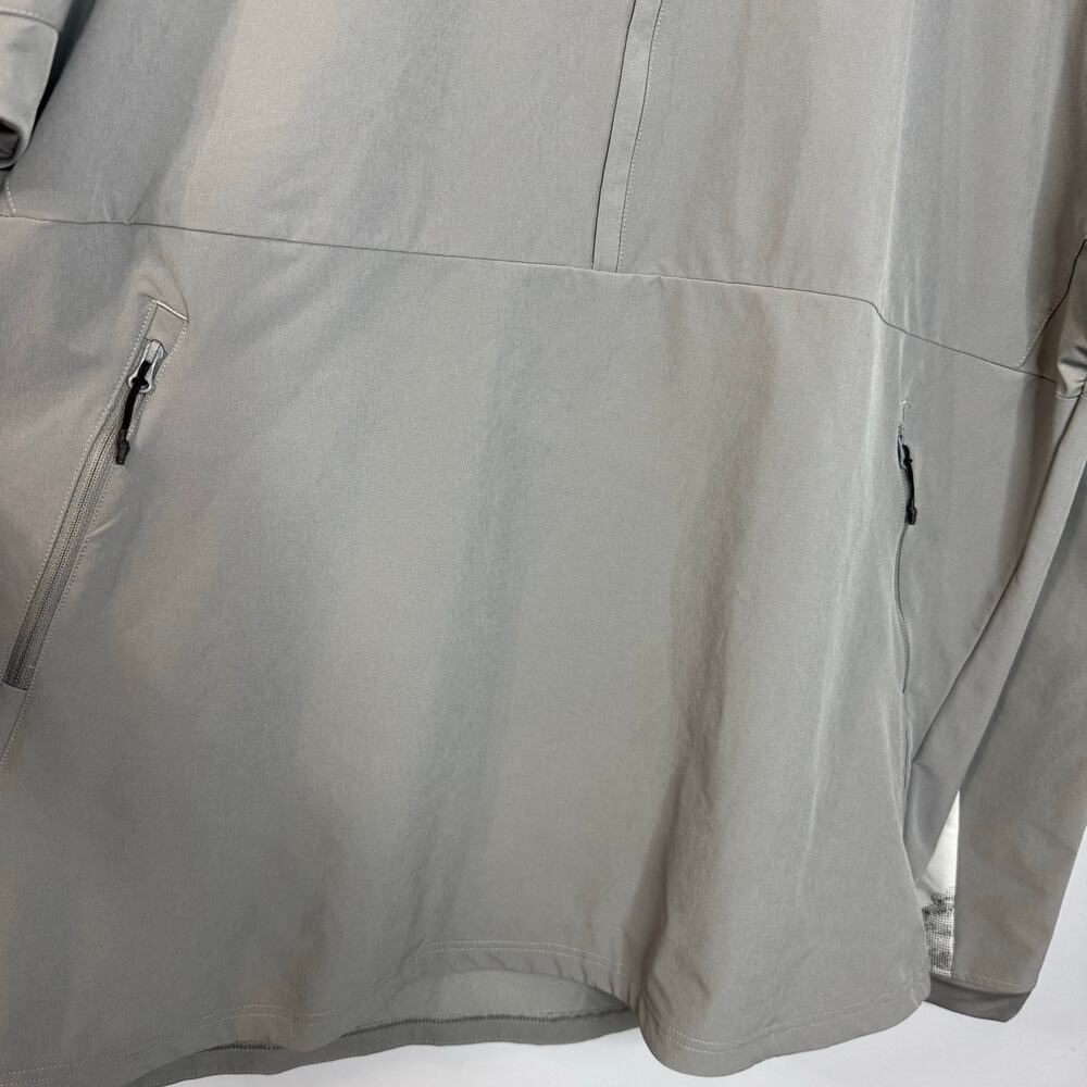 Adidas Rutgers 1/4 Zip Grey Sport LS Pullover Jacket Men's L Tall Lightweight - Picture 6 of 11